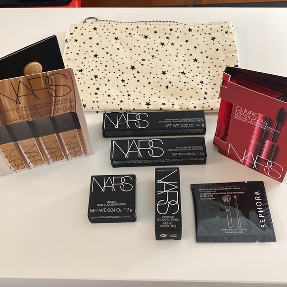 NARS 11pc collection Nars mini beauty + Madewell pouch and Mac LIP trio. NEW - Picture 3 of 17